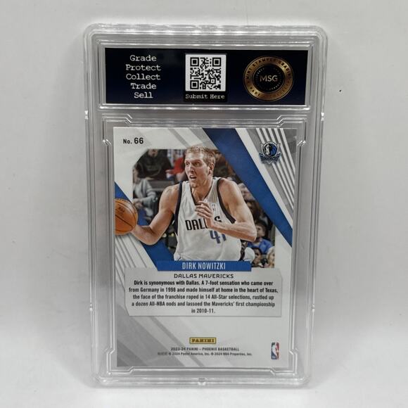 Dirk Nowitzki 2023-24 Panini Phoenix BLUE CRACKED ICE #66 MAVERICKS Graded 9 NBA - Picture 2 of 2